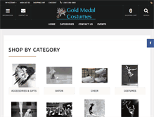 Tablet Screenshot of goldmedalcostumes.com